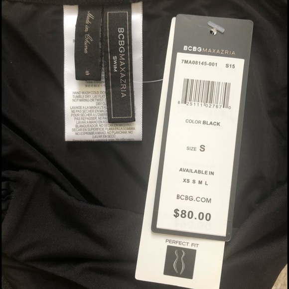 NWT BCBGMaxAzria sexy black bikini top & bottoms S - Picture 14 of 14